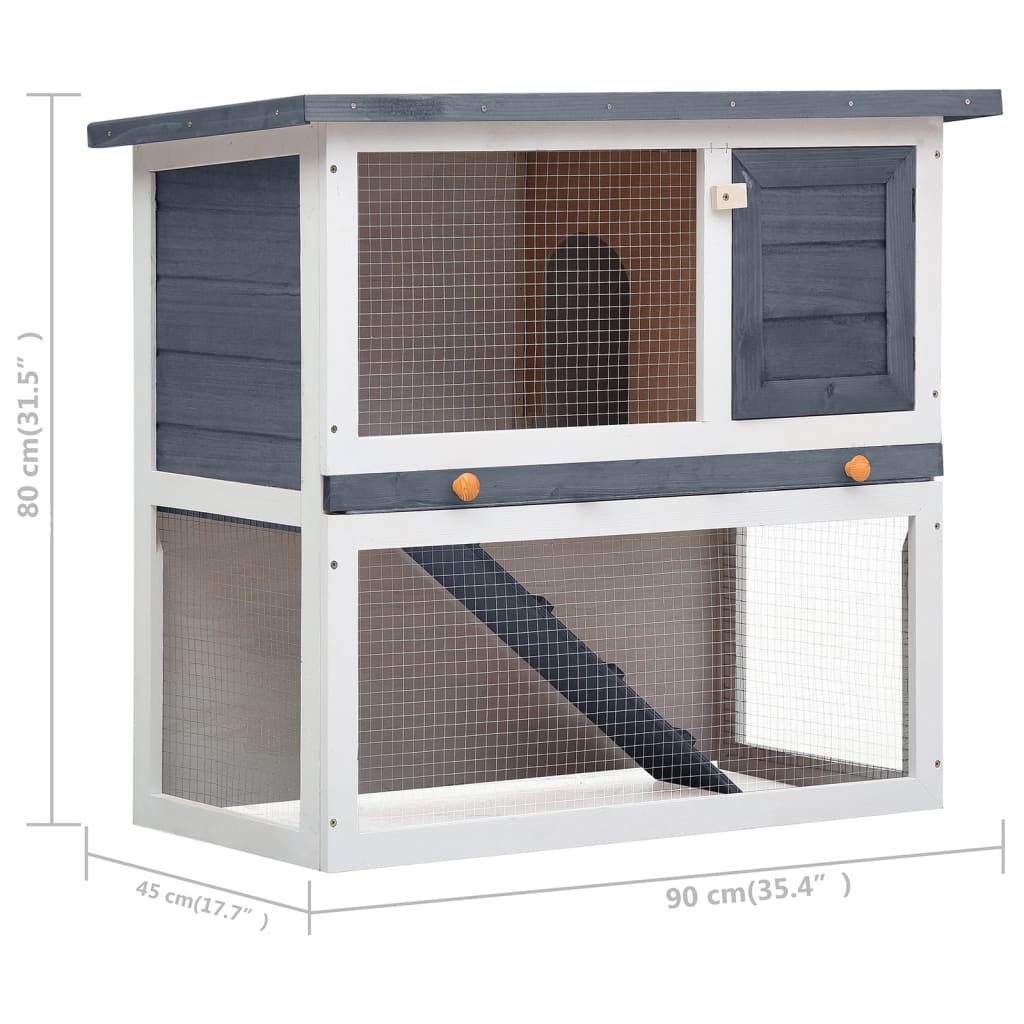 Outdoor Rabbit Hutch 1 Door Wood