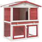 Outdoor Rabbit Hutch 3 Doors Wood