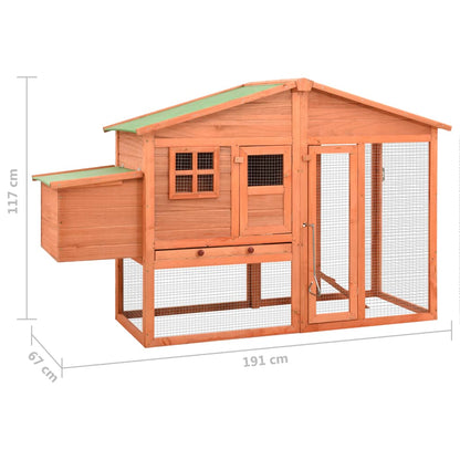 Chicken Coop With Nest Box Solid Fir Wood