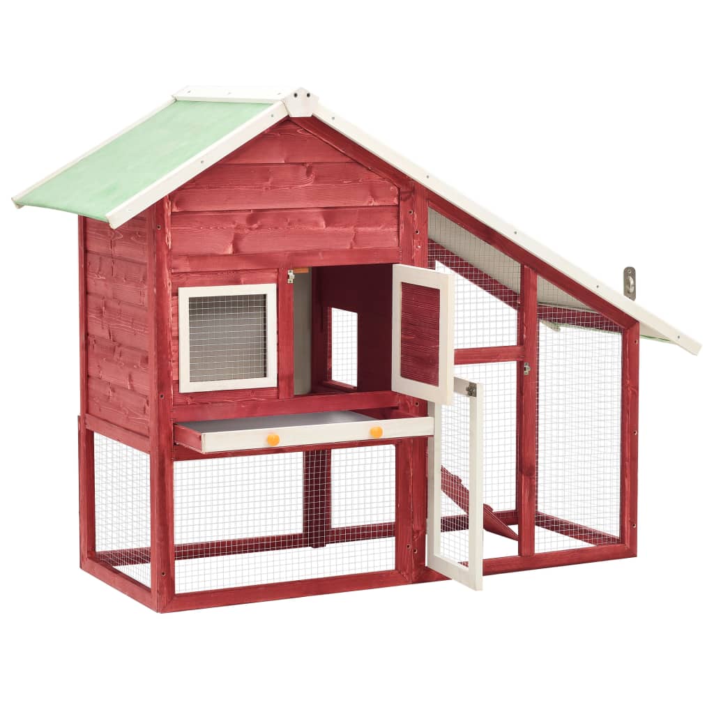 Rabbit Hutch 140X63X120 Cm Solid Firwood