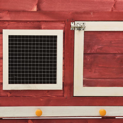 Rabbit Hutch 140X63X120 Cm Solid Firwood