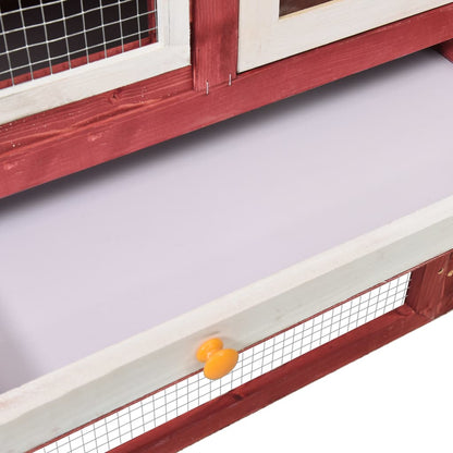 Rabbit Hutch 140X63X120 Cm Solid Firwood