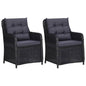 Outdoor Chairs With Cushions 2 Pcs Poly Rattan