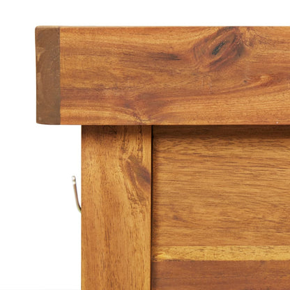 Garden Work Bench With Zinc Top Solid Acacia Wood
