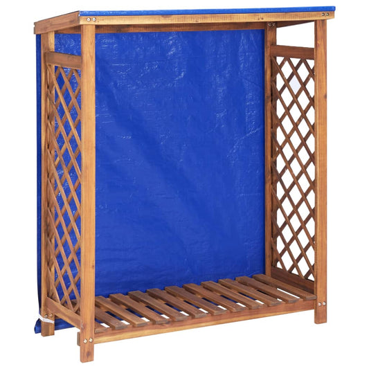Firewood Storage Shed 105X38X115 Cm Solid Acacia Wood