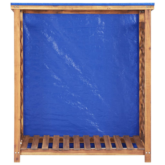 Firewood Storage Shed 105X38X115 Cm Solid Acacia Wood
