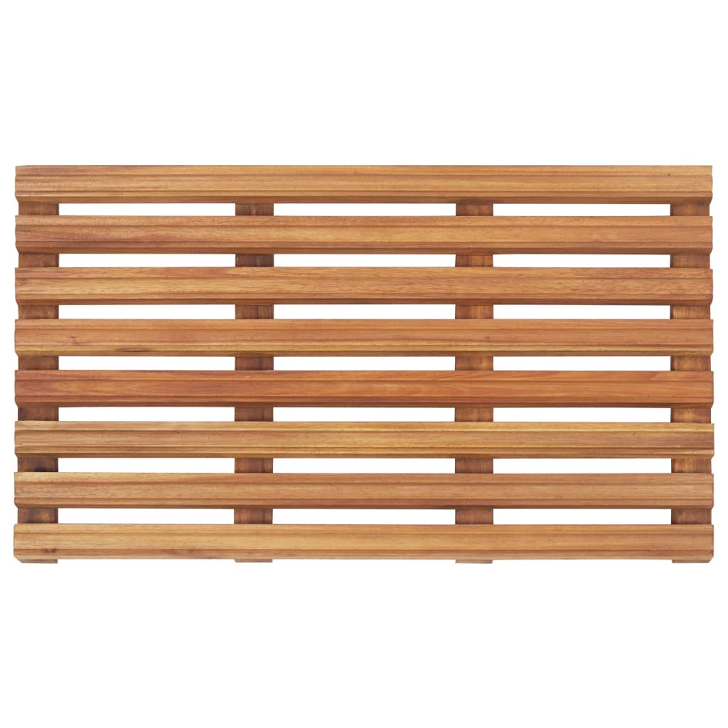 Bath Mats 2 Pcs Solid Acacia Wood 56X37 Cm