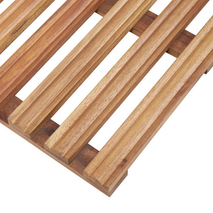 Bath Mats 2 Pcs Solid Acacia Wood 56X37 Cm