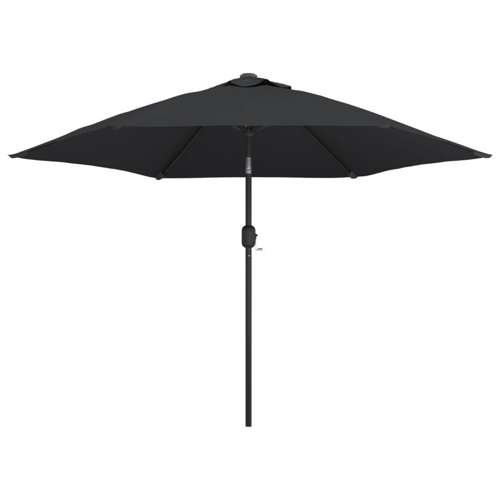 Garden Parasol With Led Lights And Steel Pole 300 Cm