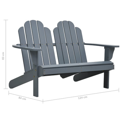 Double Adirondack Chair Wood