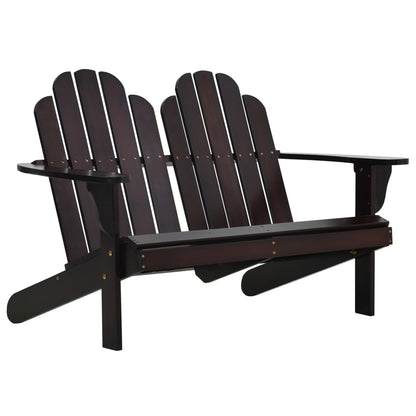 Double Adirondack Chair Wood