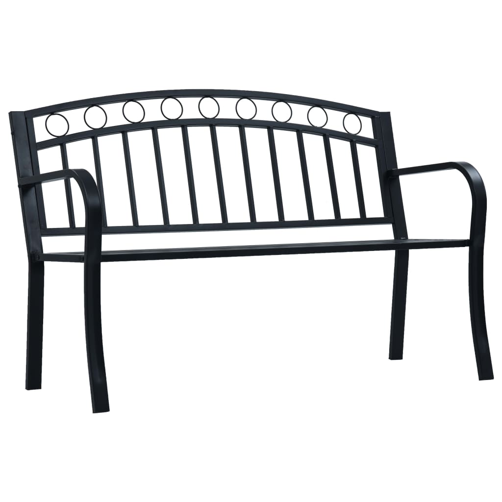 Garden Bench With A Table 125 Cm Steel