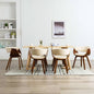 Dining Chair Bent Wood And Faux Leather