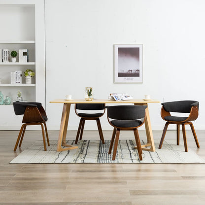 Dining Chair Bent Wood And Faux Leather