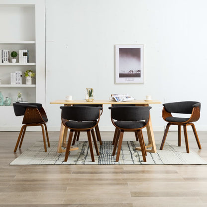 Dining Chair Bent Wood And Faux Leather