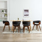Dining Chair Bent Wood And Faux Leather