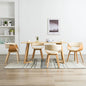 Dining Chair Bent Wood And Faux Leather