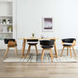 Dining Chair Bent Wood And Faux Leather