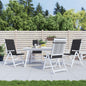 Garden Highback Chair Cushions 6 Pcs Fabric