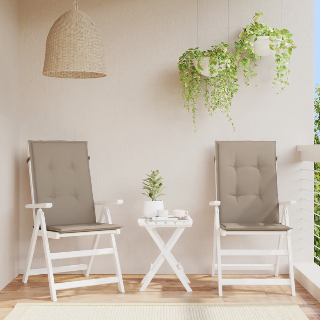 Garden Highback Chair Cushions 6 Pcs Fabric