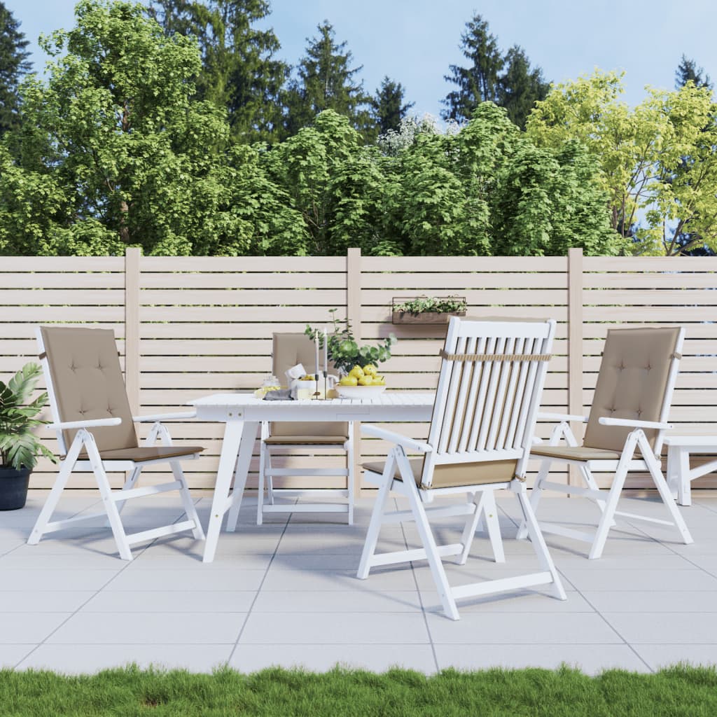 Garden Highback Chair Cushions 6 Pcs Fabric