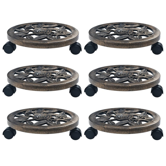 Plant Trolleys 6 Pcs Plastic