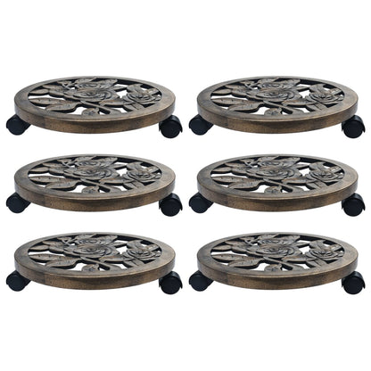 Plant Trolleys 6 Pcs Plastic