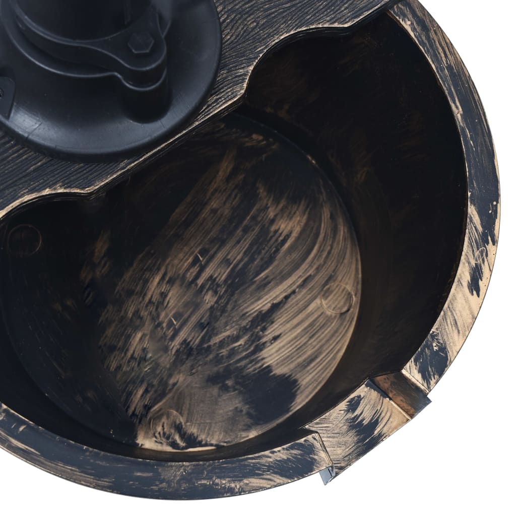 Garden Water Fountain Barrel With Pump