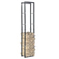 Firewood Rack Black Steel