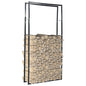 Firewood Rack Black Steel