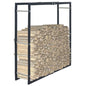 Firewood Rack Black Steel