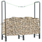 Firewood Rack Black Steel