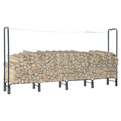 Firewood Rack Black Steel