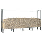 Firewood Rack Black Steel
