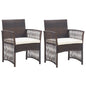 Garden Armchairs With Cushions 2 Pcs Poly Rattan