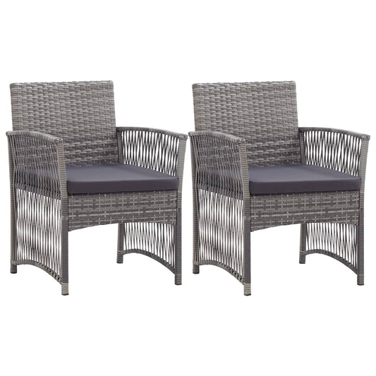 Garden Armchairs With Cushions 2 Pcs Poly Rattan