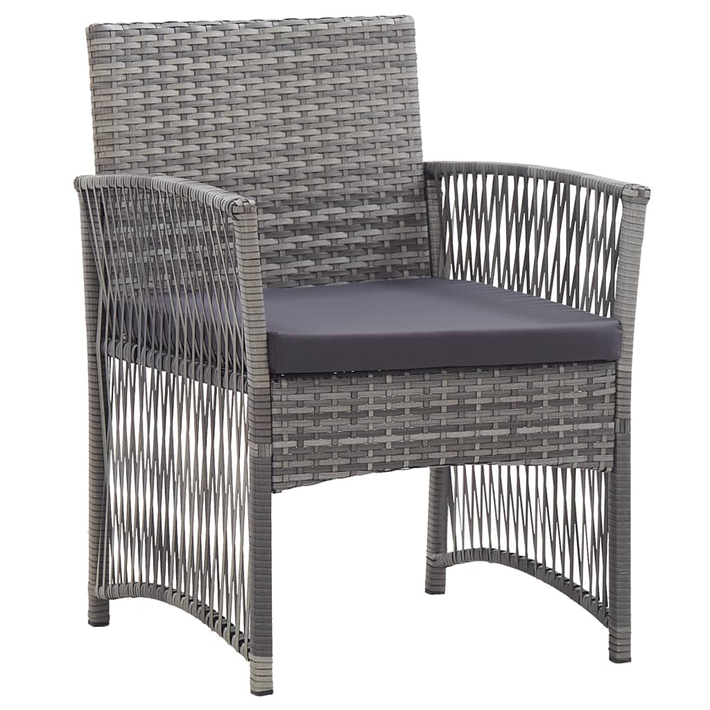 Garden Armchairs With Cushions 2 Pcs Poly Rattan