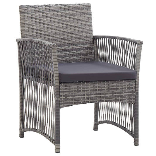 Garden Armchairs With Cushions 2 Pcs Poly Rattan