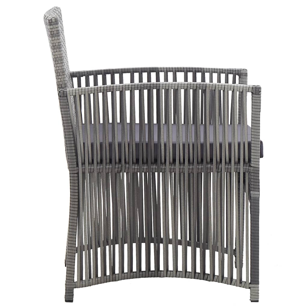 Garden Armchairs With Cushions 2 Pcs Poly Rattan