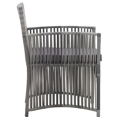 Garden Armchairs With Cushions 2 Pcs Poly Rattan