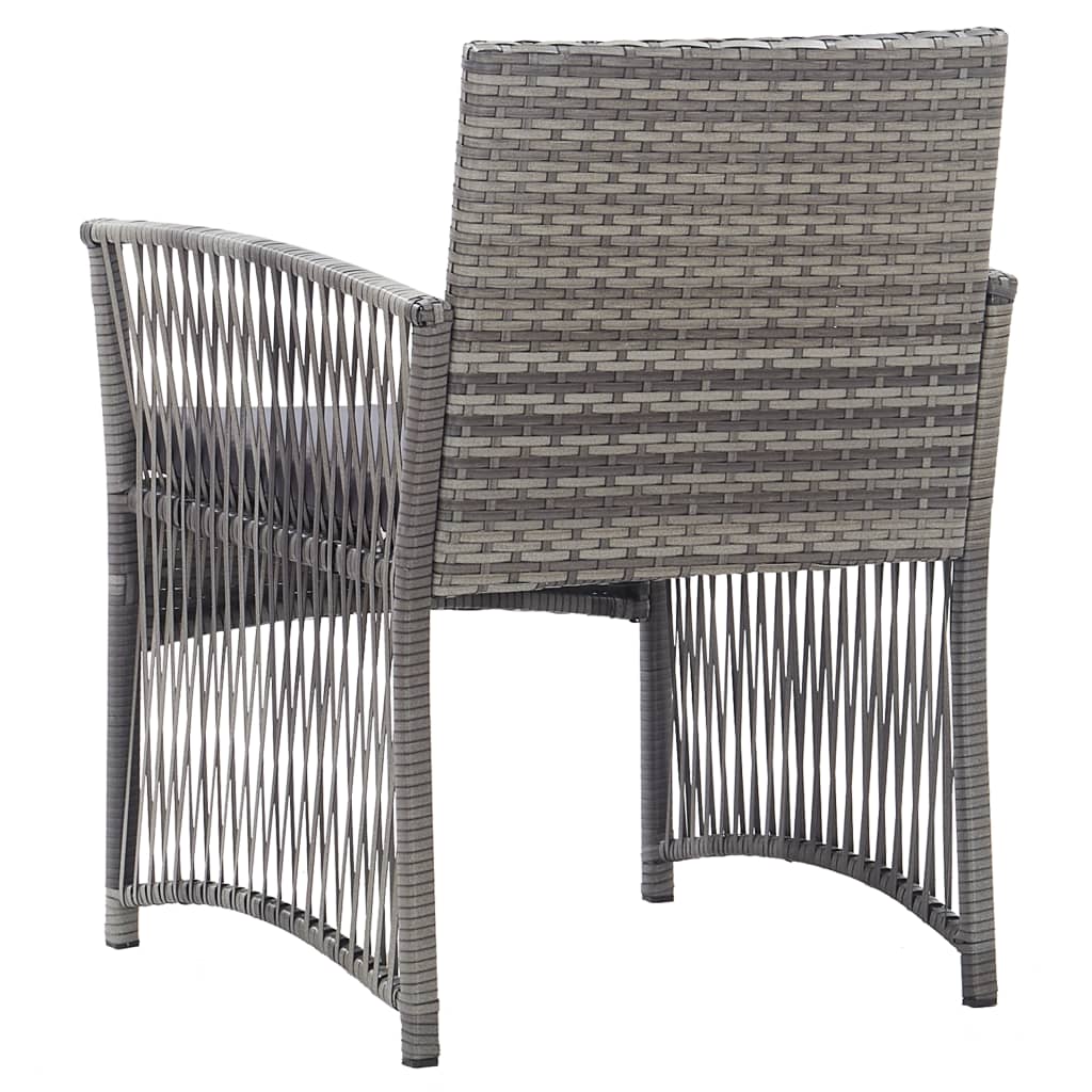 Garden Armchairs With Cushions 2 Pcs Poly Rattan