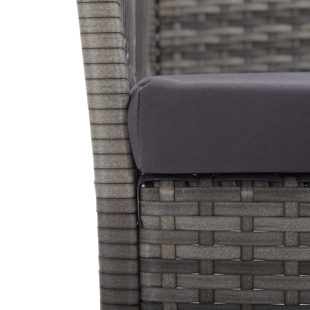 Garden Armchairs With Cushions 2 Pcs Poly Rattan