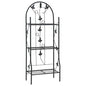 3-Layer Plant Rack Black 52X28X128 Cm Iron