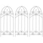 Plant Climbing Racks 3 Pcs Black 40X100 Cm Iron