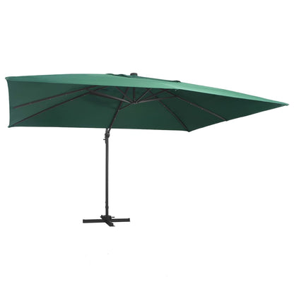 Cantilever Garden Parasol With Led Lights And Aluminium Pole 400X300 Cm