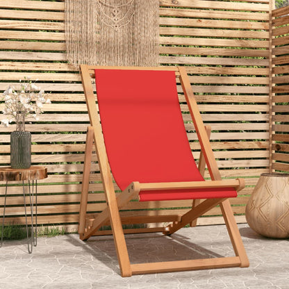 Folding Beach Chair Solid Wood Teak