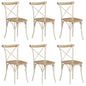 Cross Chairs 2 Pcs White Solid Mango Wood