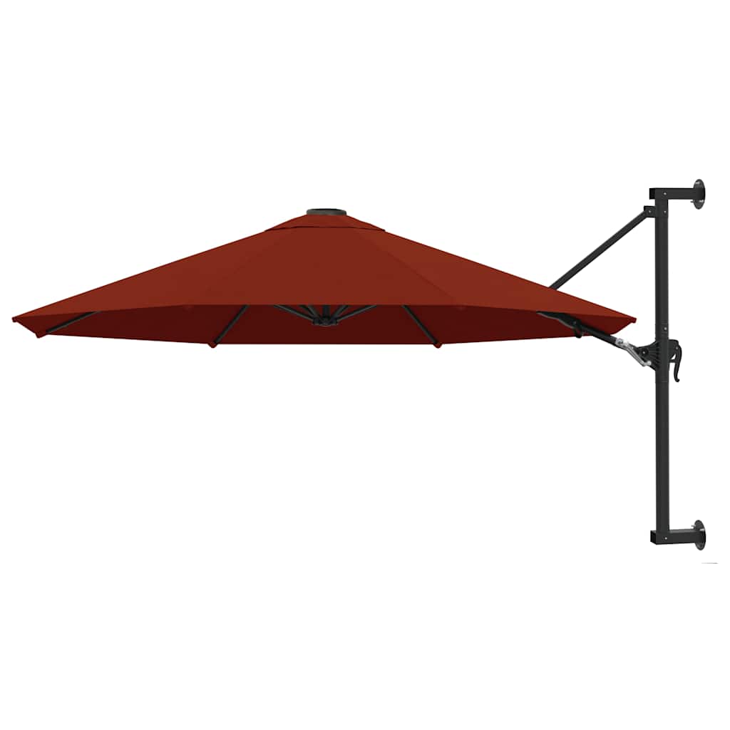 Wall-Mounted Garden Parasol With Metal Pole 300 Cm