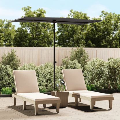 Garden Parasol With Aluminium Pole 2X1.5 M