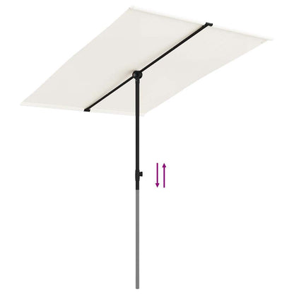 Garden Parasol With Aluminium Pole 2X1.5 M